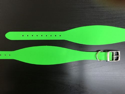 Dog Collar - Greyhound - Variety of Colours & Sizes (Fluorescent Green, Medium)